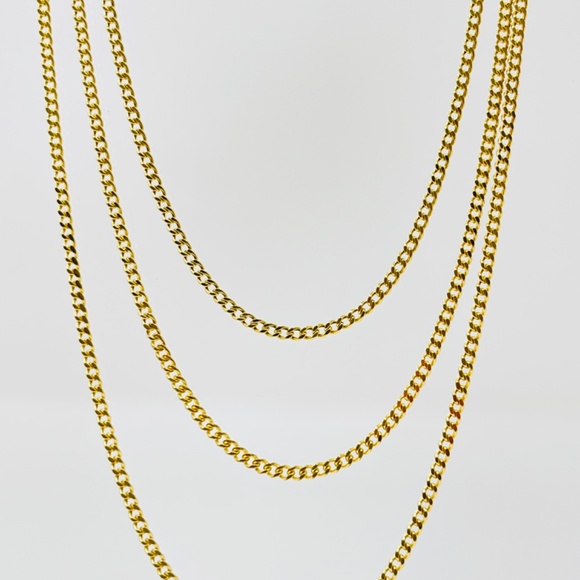 22inch,14k Gold Curb Chain Necklace - Picture 15 of 17